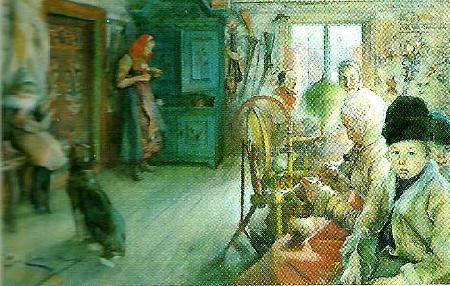 carl locher vinterstuga-i vinterstuga china oil painting image